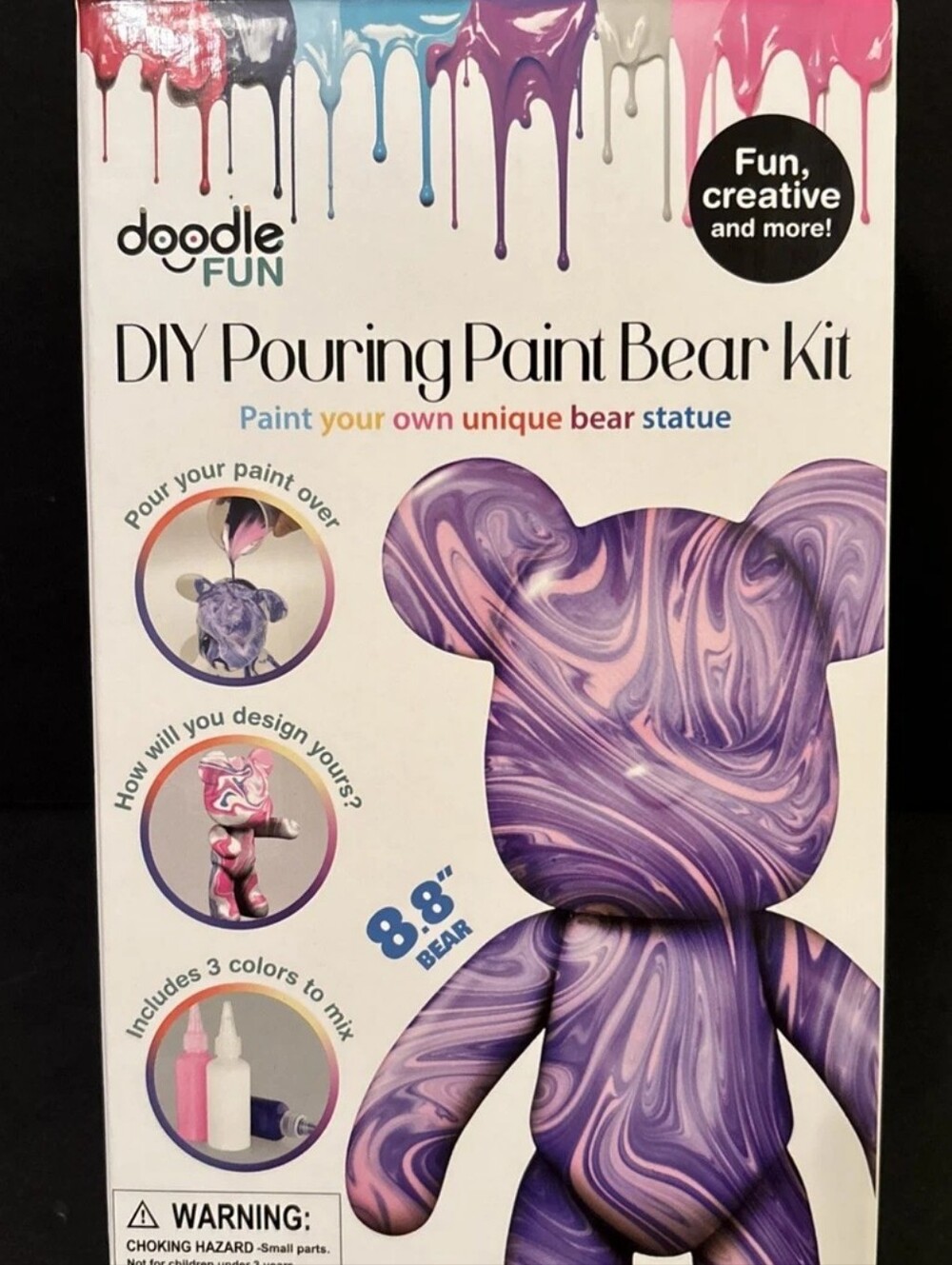 DIY Pouring Paint Bear Kit, NEW